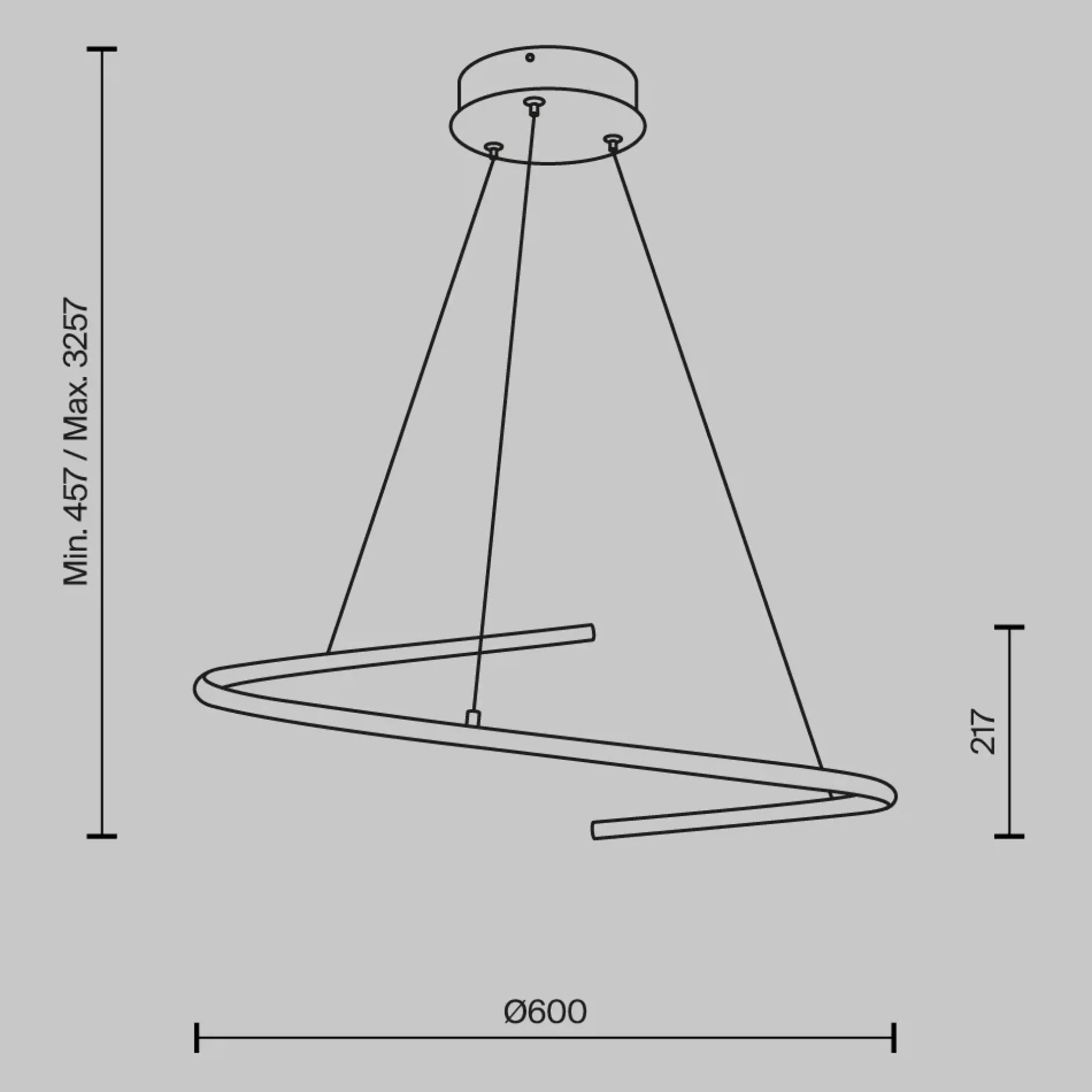 Pendelleuchte 'Curve 1'