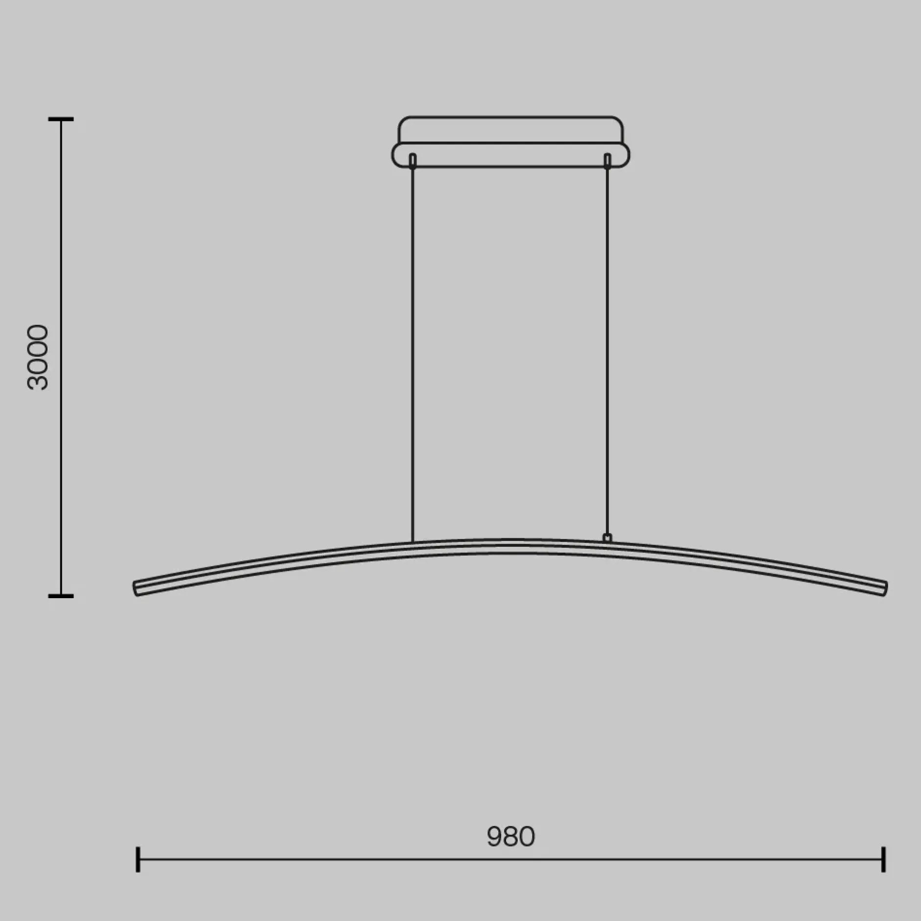 Pendelleuchte 'Curve 3'