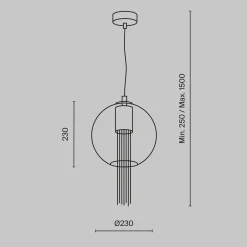 Pendelleuchte 'Flusso 2'