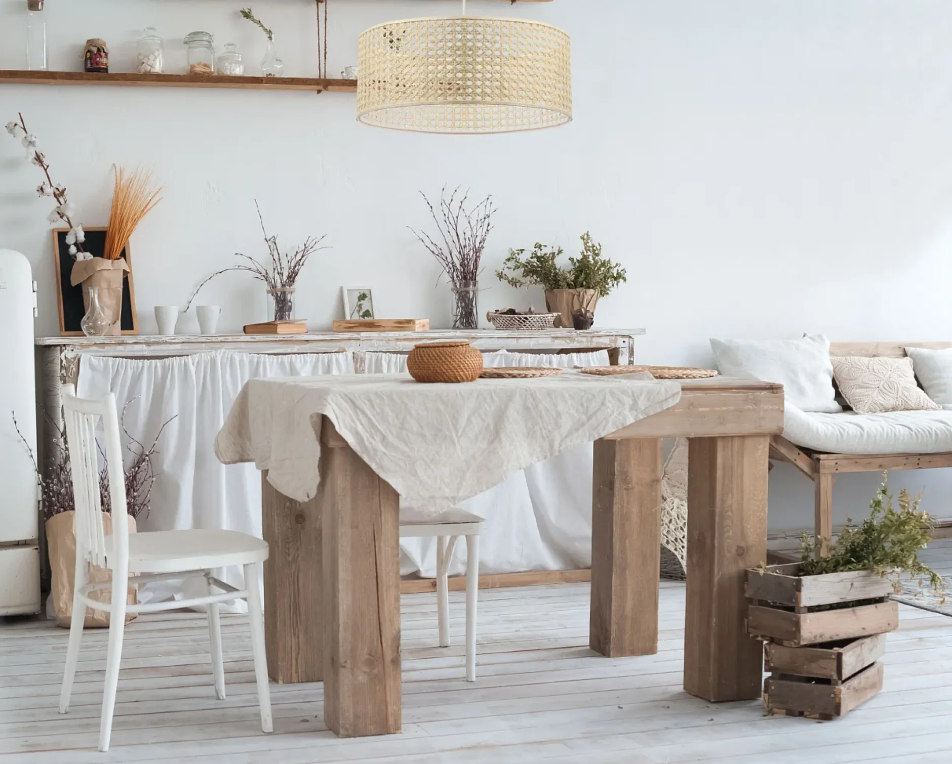 Pendelleuchte 'Rattan Lacey Starlit 1'