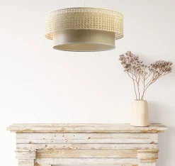 Pendelleuchte 'Rattan Lacey Warm 1'