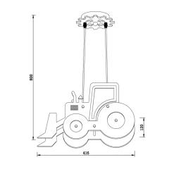 Pendelleuchte 'Yellow Tractor'