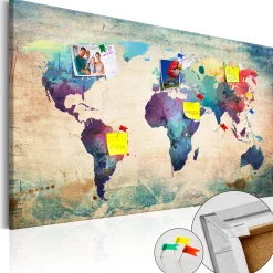 Pinnwand Bild 'Colorful World Map'
