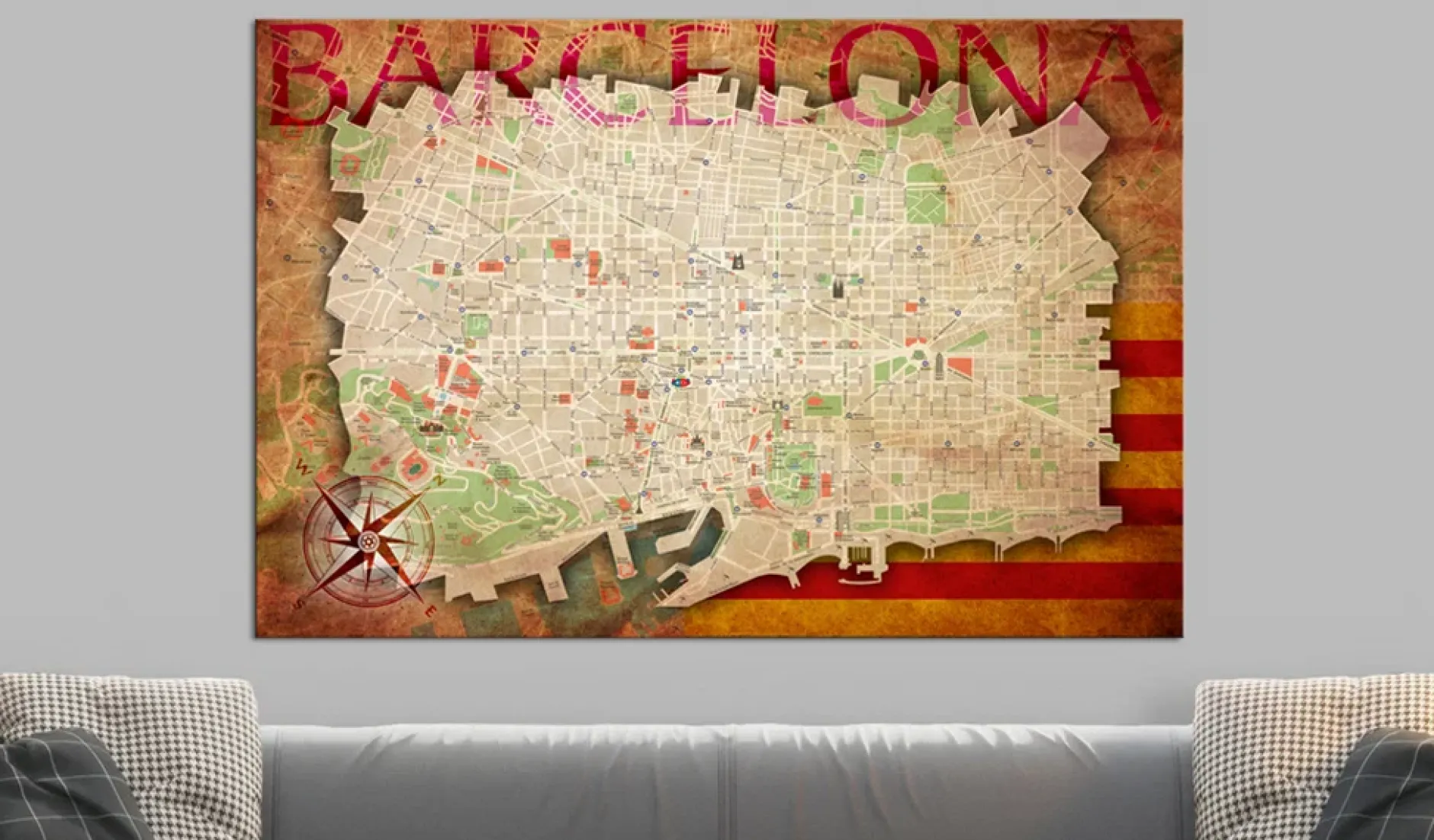 Pinnwand Bild 'Map of Barcelona'