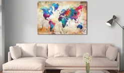 Pinnwand Bild 'World Map: Urban Style'