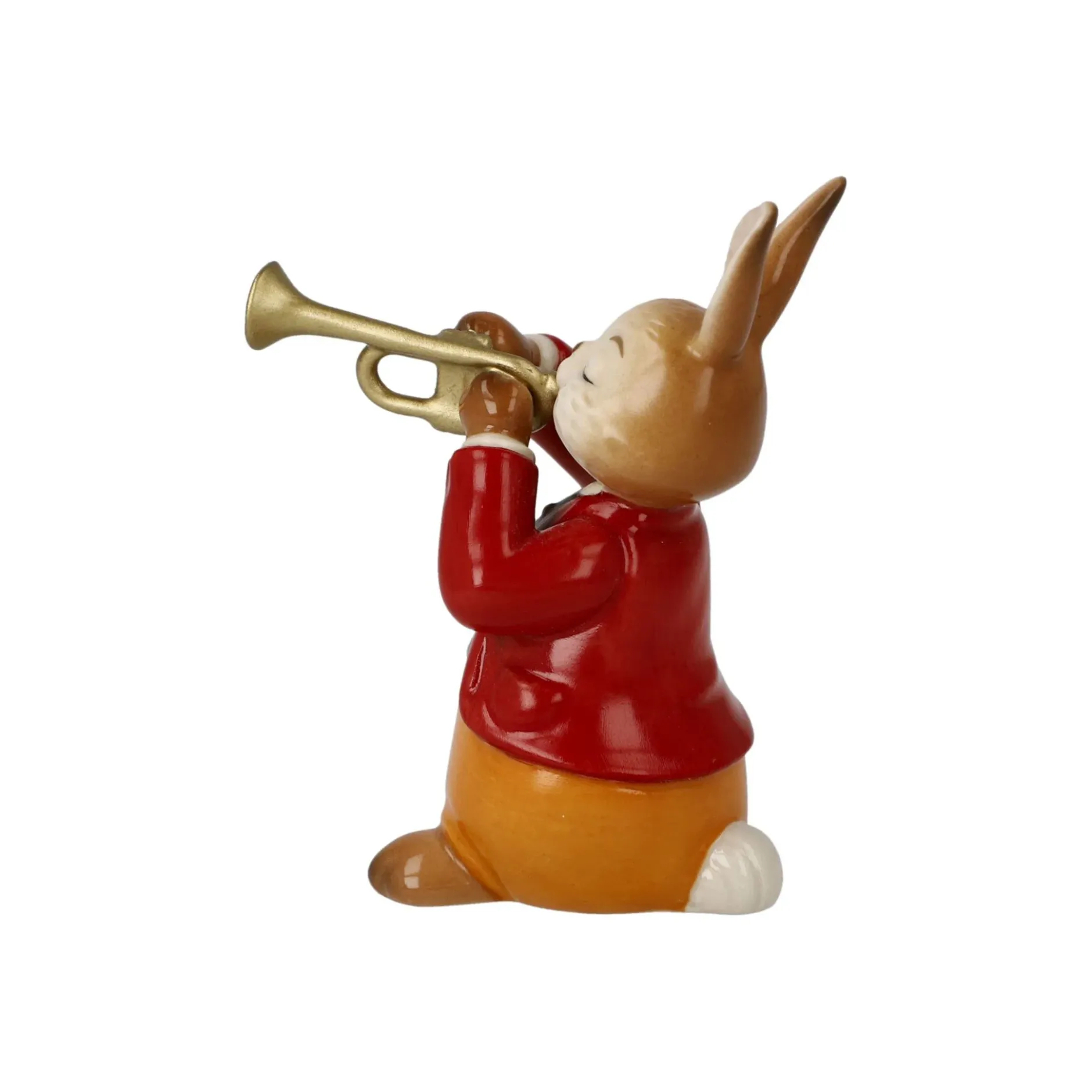 Porzellan Figur 'Eifriger Trompeter' von Goebel 6x8x4cm