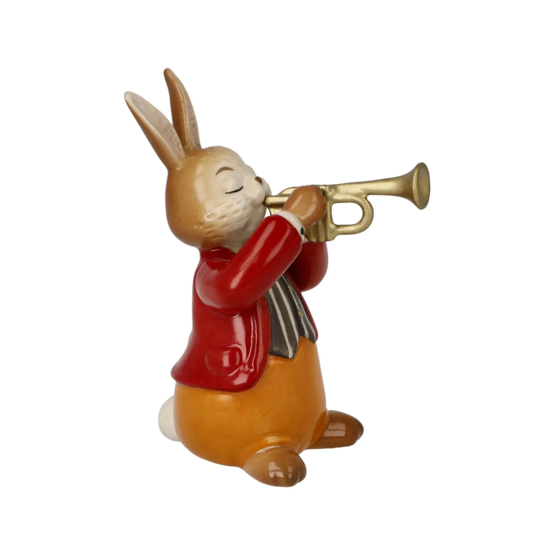 Porzellan Figur 'Eifriger Trompeter' von Goebel 6x8x4cm