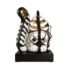 Porzellan Figur 'Golden Cat' von Romero Britto 21x31x25cm