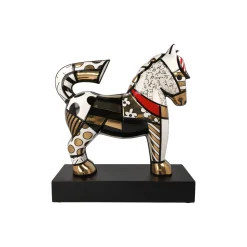 Porzellan Figur 'Golden Dancer' von Romero Britto 12,5x31x28cm