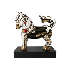 Porzellan Figur 'Golden Dancer' von Romero Britto 12,5x31x28cm