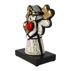 Porzellan Figur 'Golden Faith' von Romero Britto 10,5x23x18,5cm