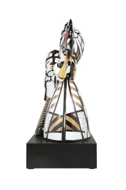 Porzellan Figur 'Golden Follow Me' von Romero Britto 17x41x48cm