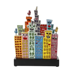 Porzellan Figur 'Summer in the City' von James Rizzi 6x22,5x17cm