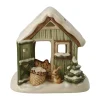 Porzellan Figur 'Verschneite Gartenhütte' von Goebel 14x15,5x16cm