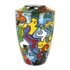 Porzellan Vase 'Abstract Vision' von Billy the Artist 16x24x16cm