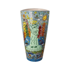 Porzellan Vase 'Big Apple Liberty' von James Rizzi 11x28x15cm
