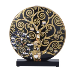 Porzellan Vase 'Golden Embrace' von Gustav Klimt 6x22,5x21cm