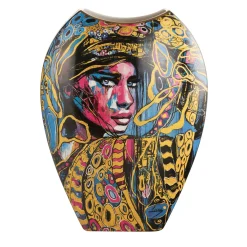 Porzellan Vase 'Golden Muse Aphrodite' von Lana Frey 11x30x22cm