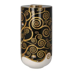 Porzellan Vase 'Golden Spiral Tree' von Gustav Klimt 12x25,5x12cm