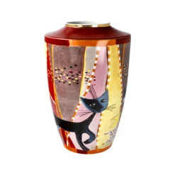 Porzellan Vase 'Upside Down Cats' von Rosina Wachtmeister 16x24x16cm