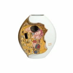 Porzellan Vase 'Zusammen sind wir eins' von Gustav Klimt 12x14x7,5cm