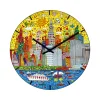 Porzellan Wanduhr 'Colorful Cityscape' von James Rizzi