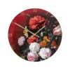 Porzellan Wanduhr 'Eternal Blossoms' von Jan Davidsz de Heem