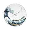 Porzellan Wanduhr 'Great Wave Style' von Katsushika Hokusai