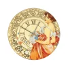 Porzellan Wanduhr 'Mucha Floral Beauty' von Alphonse Mucha