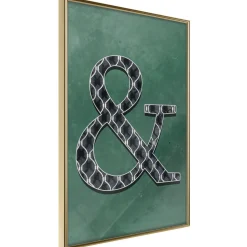 Poster 'Ampersand on Green Background'