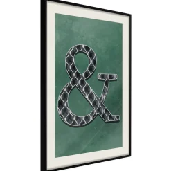 Poster 'Ampersand on Green Background'