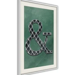 Poster 'Ampersand on Green Background'