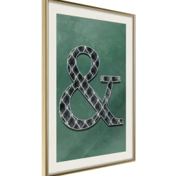 Poster 'Ampersand on Green Background'