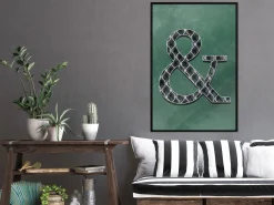 Poster 'Ampersand on Green Background'