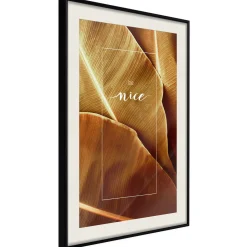Poster 'Banana Leaves with a Message (Sepia)'