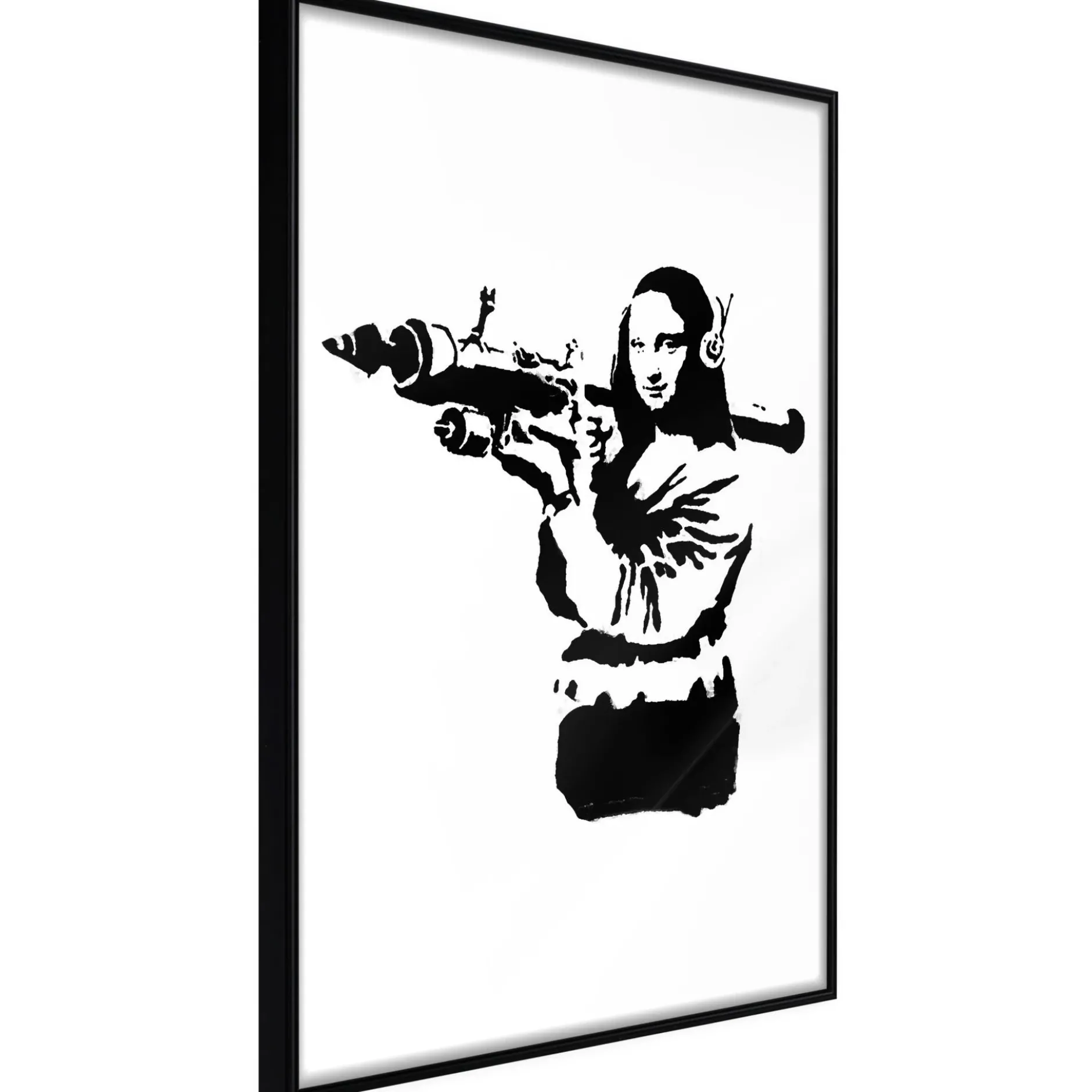 Poster 'Banksy Mona Lisa with Rocket Launcher'