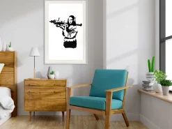 Poster 'Banksy Mona Lisa with Rocket Launcher'