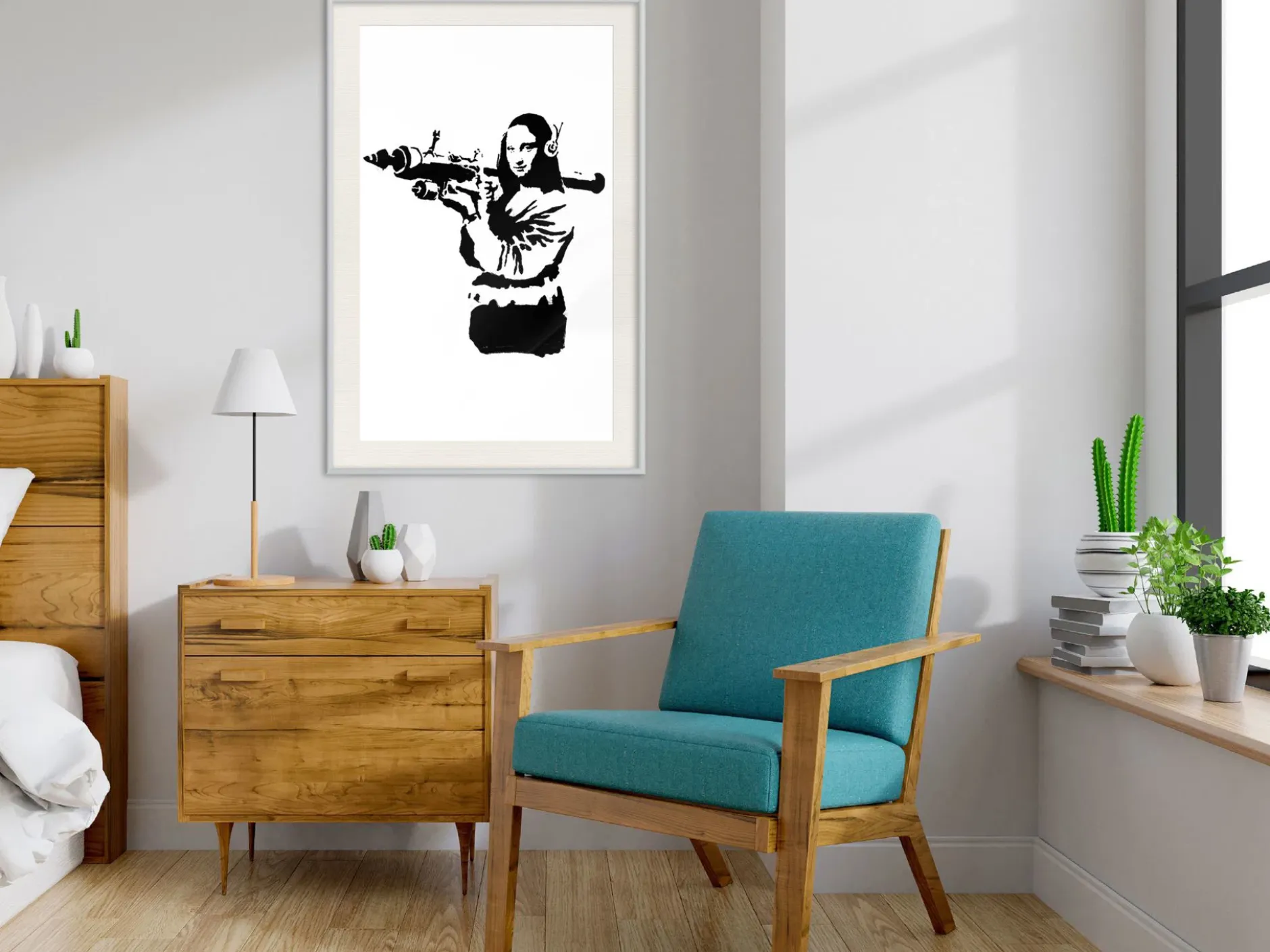 Poster 'Banksy Mona Lisa with Rocket Launcher'