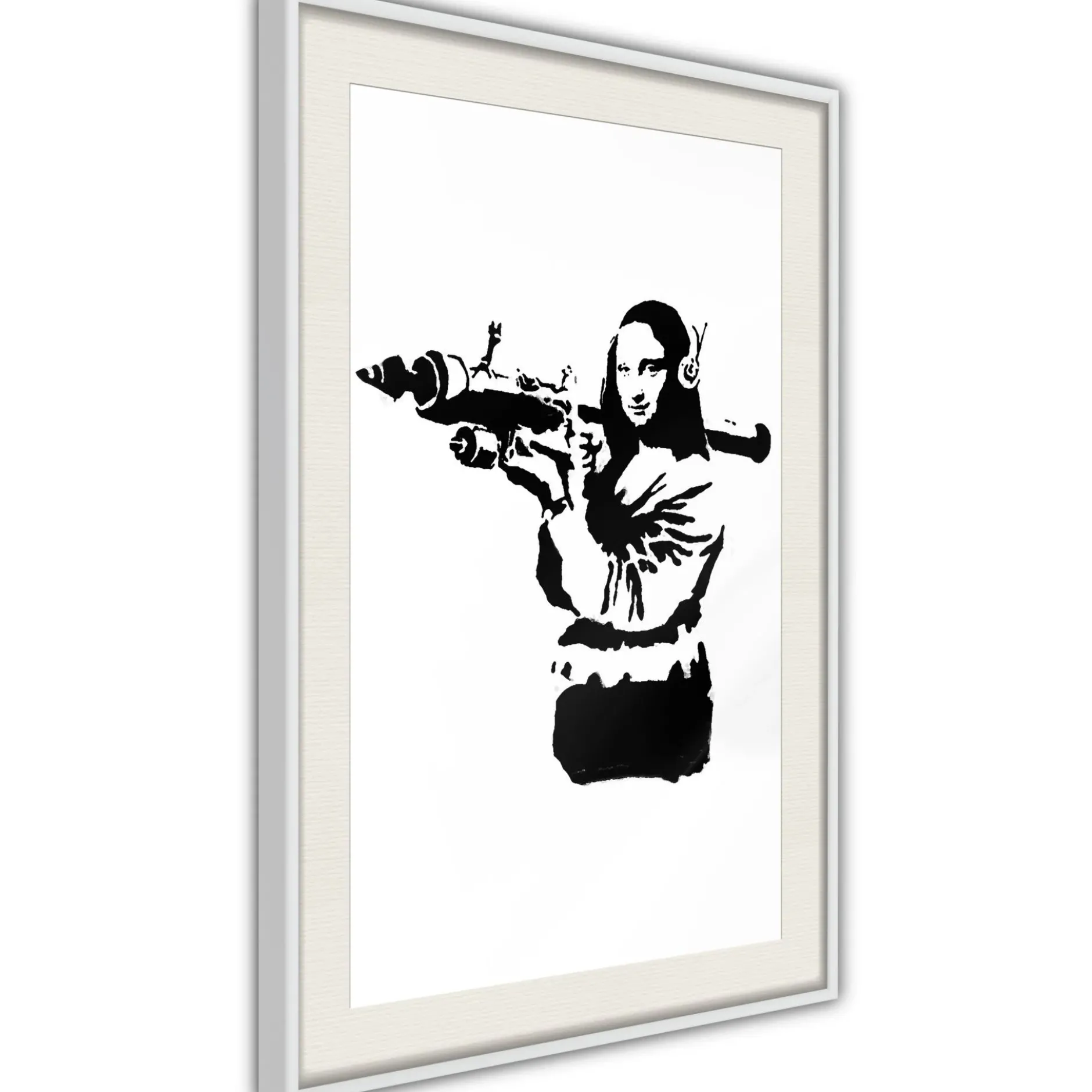 Poster 'Banksy Mona Lisa with Rocket Launcher'