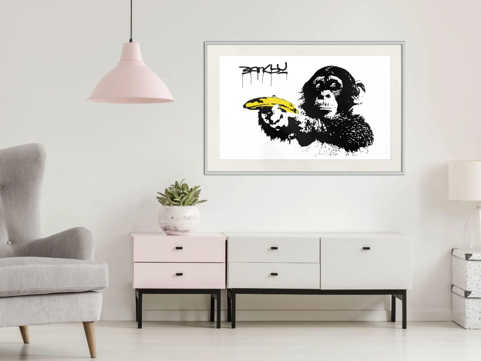 Poster 'Banksy: Monkey with Banana'