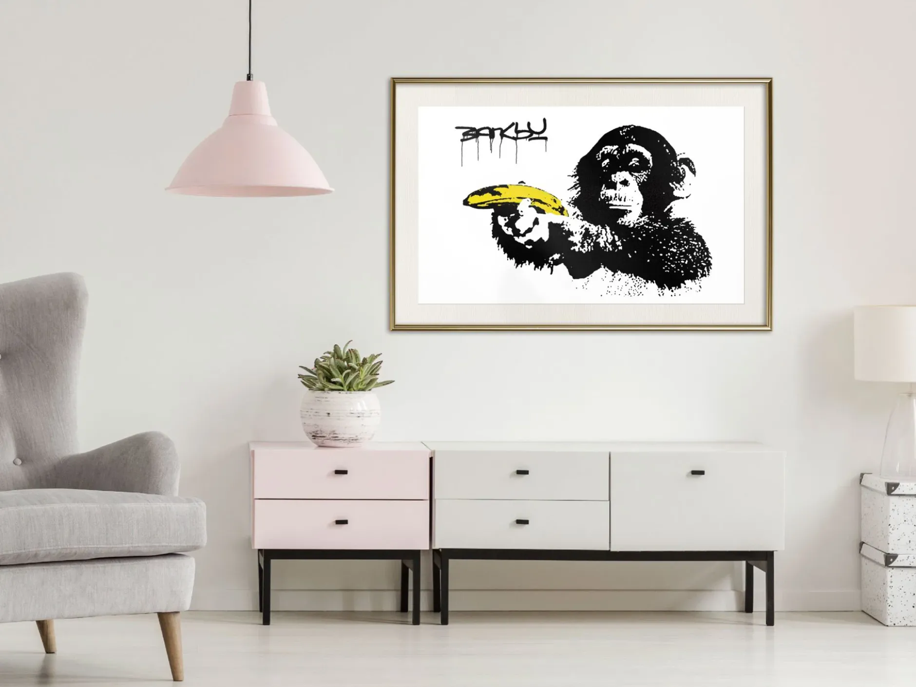 Poster 'Banksy: Monkey with Banana'