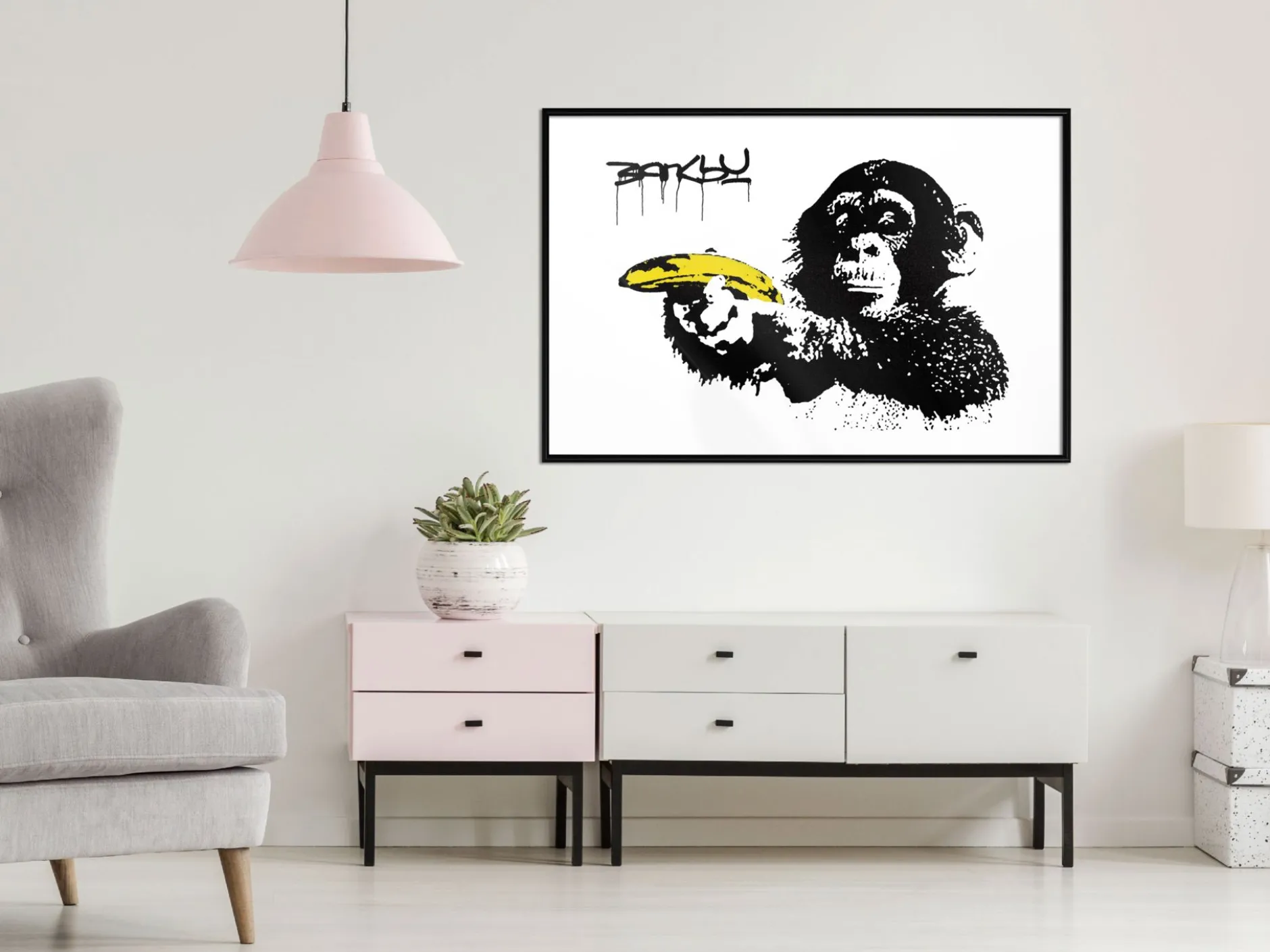 Poster 'Banksy: Monkey with Banana'