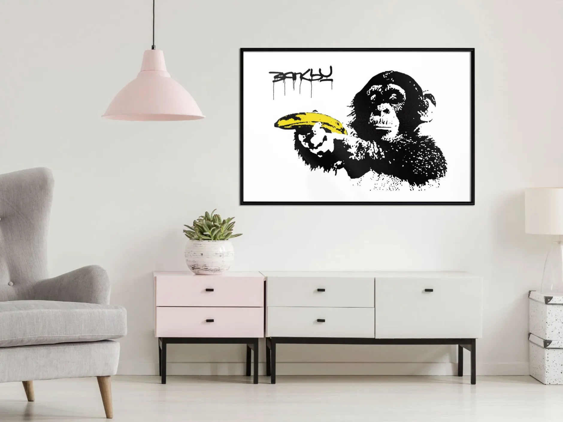 Poster 'Banksy: Monkey with Banana'