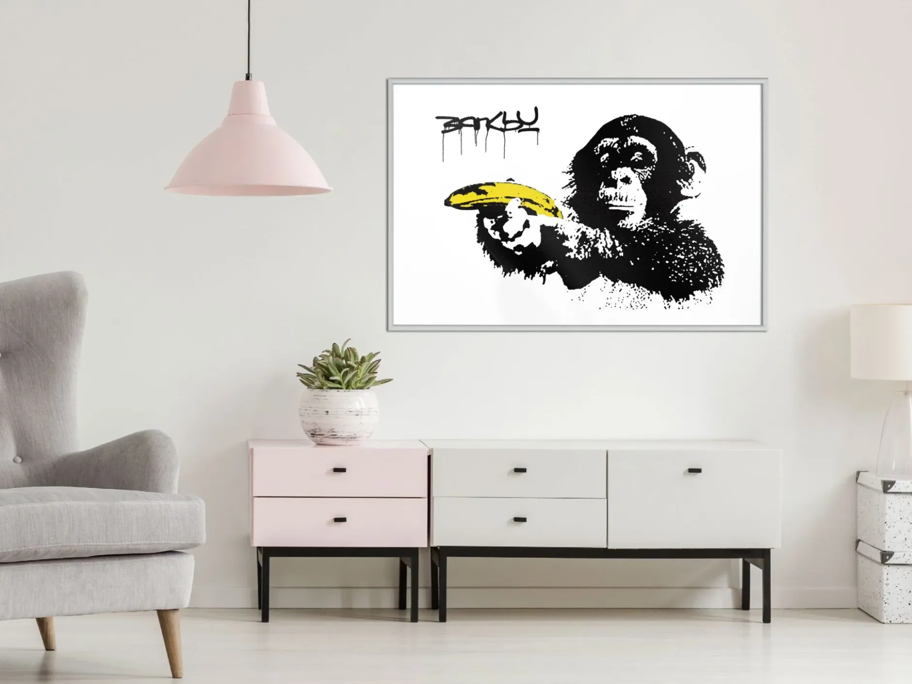 Poster 'Banksy: Monkey with Banana'
