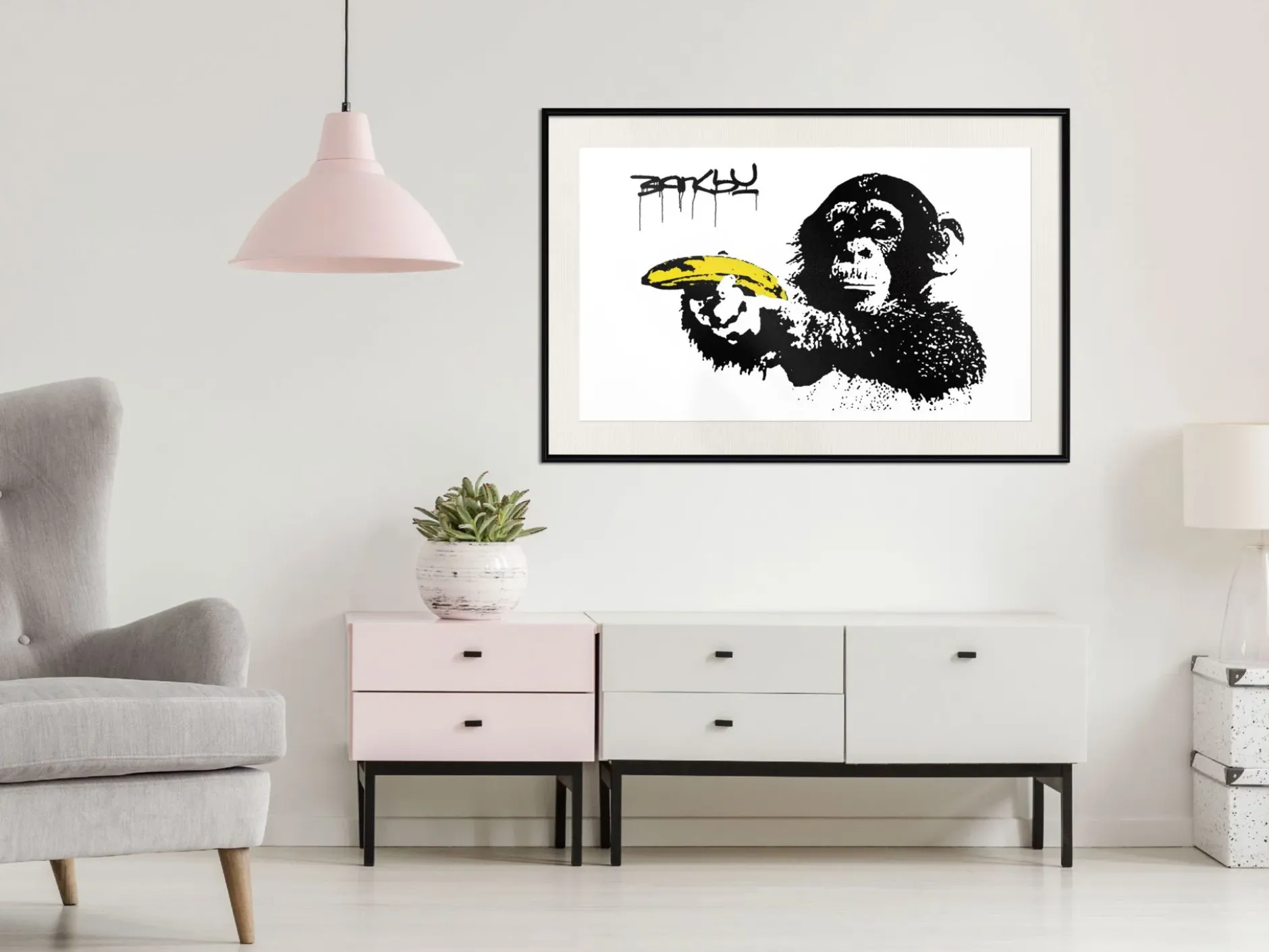Poster 'Banksy: Monkey with Banana'