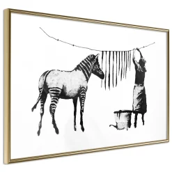 Poster 'Banksy: Washing Zebra'