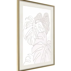 Poster 'Beige Leaves'