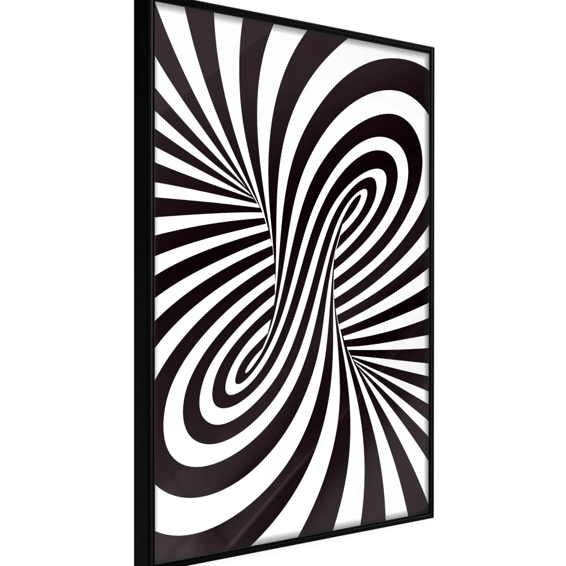 Poster 'Black and White Swirl'