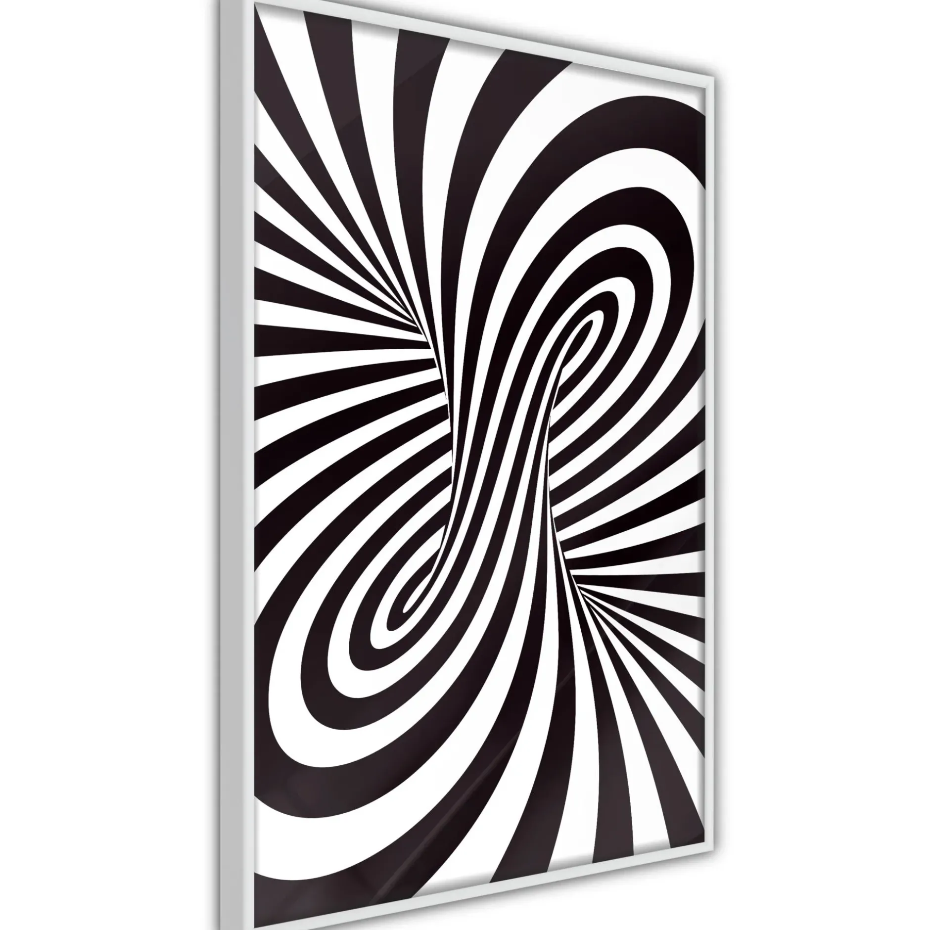 Poster 'Black and White Swirl'