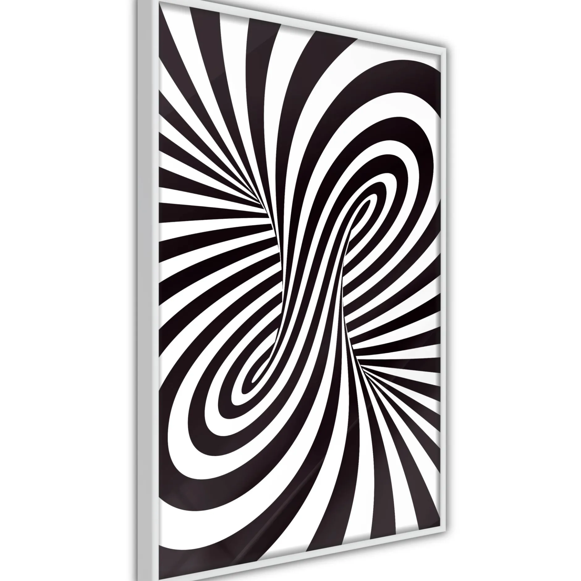 Poster 'Black and White Swirl'